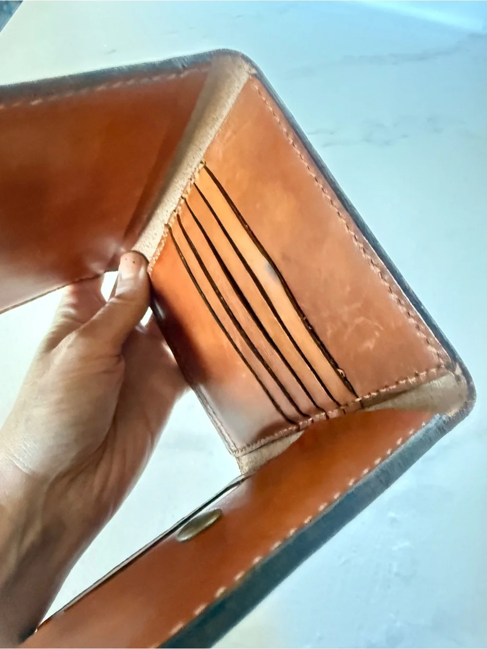 Full cowhide Leather Passport  and card Wallet Brown with Map Embossing travel